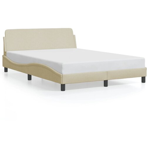 Maison Chic Posteljni okvir - Dvoposteljna postelja - Zakonska postelja brez vzmetnice krem 140x200 cm tkanina-J12215, (21764064) Cene