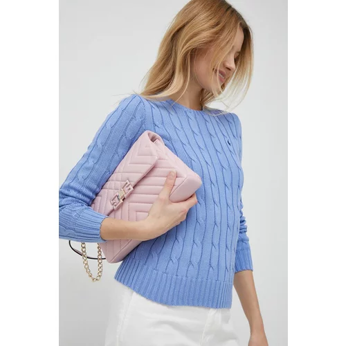 Polo Ralph Lauren Bombažen pulover vijolična barva