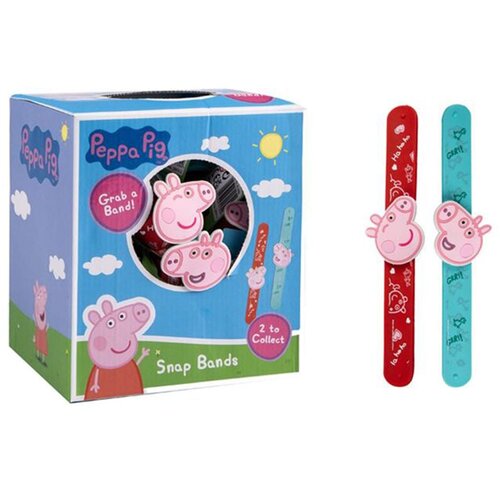 Peppa Pig Silikonska narukvica na kopčanje, 2/1 pak, Plava Slike