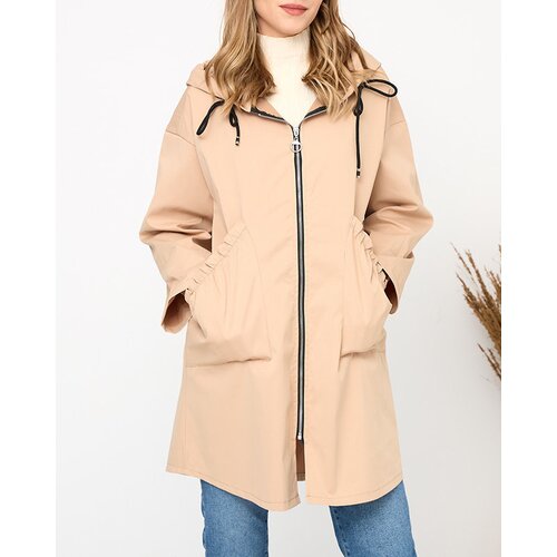 Resti Beige women's coat jacket with hood- Clothing Cijene