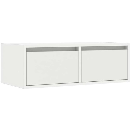 vidaXL TV omarica z LED lučkami bela 75x35,5x25 cm Cene