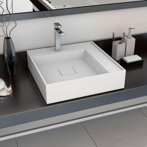vidaXL Umivaonik od lijevanih minerala/mramora 50 x 50 x 12,3 bijeli Cijene