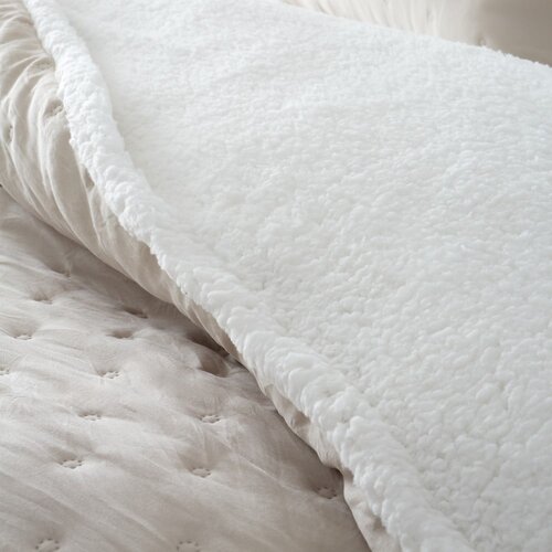 Catherine Lansfield Krem posteljina za krevet za jednu osobu od sherpa flisa 135x200 cm Cosy Nori &amp;ndash; Slike