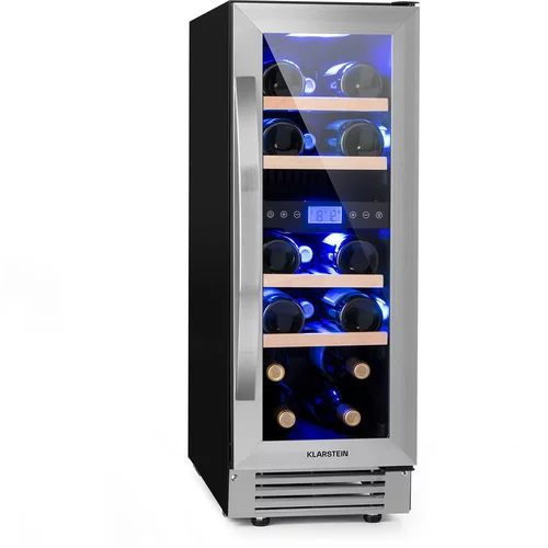 Klarstein Vinovilla Duo 17, dvozonska vinoteka, hladnjak, 53L, 17 boca., trobojno LED osvjetljenje, staklena vrata