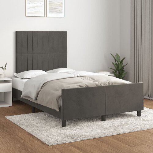 Furnova Posteljni okvir brez vzmetnico temno siva 120x190 cm žamet, (21934352) Slike