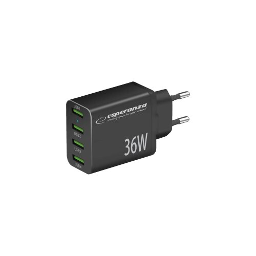  USB punjač 4xUSB-A, ESPERANZA QUICK POWER CHARGER 36W 4x USB-A QC 3.0 18W, EZC107K Cijene
