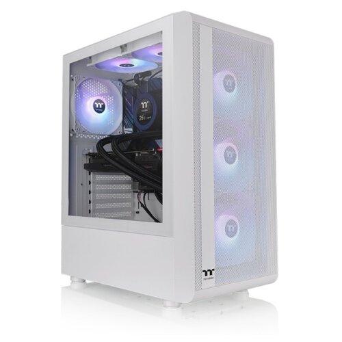 Thermaltake S200 TG ARGB Snow Mid tower, 3x ARGB 120mm Lite front fans Slike