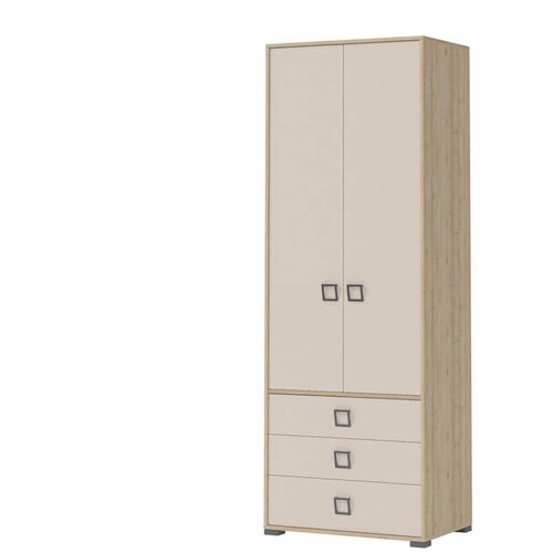 Jela 2-DELNA GARDEROBNA OMARA S PREDALI KIKI 198 cm (VE BARV)-Peena-Bukev Slike