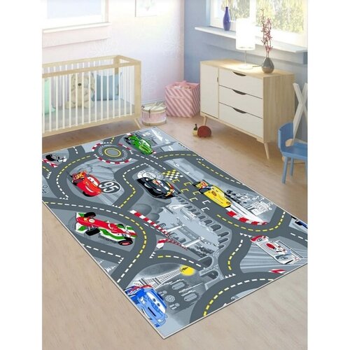  Dečiji tepih sa gumenom podlogom 140x220cm - Staza Race, TG-2154 Cene
