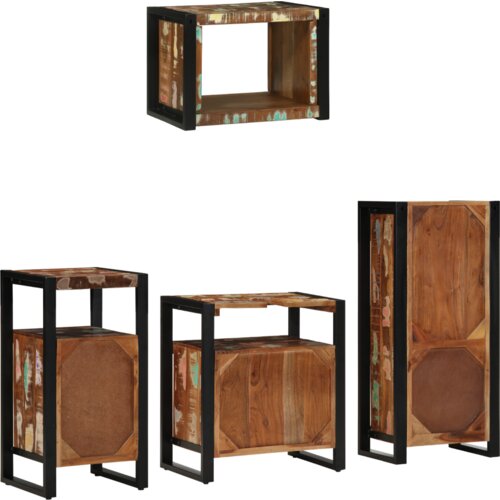 VidaXL Set namje&amp;scaron;taja za kupaonicu 4 pcs Čvrsto reciklirano drvo Slike