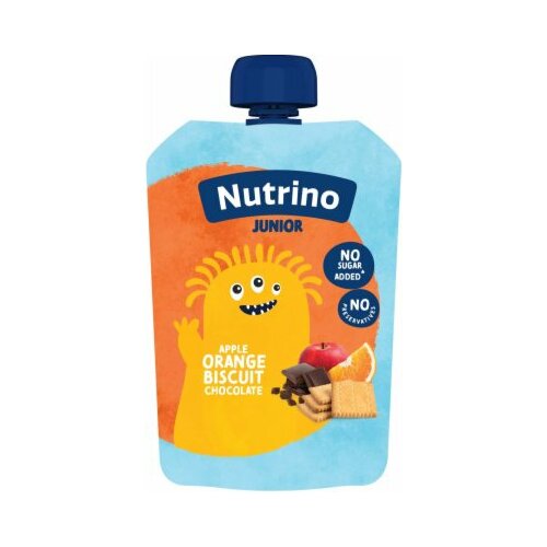 Nutrino junior slatki pire jabuka, pomorandža, keks, čokolada100G Cene