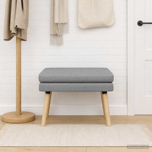  Klupa s dvostrukim slojem Svjetlosiva 60 x 40 x 46 cm Tkanina Slike