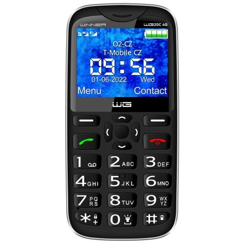  winner group - mobilni telefon za starije osobe 1600 mah crna Slike