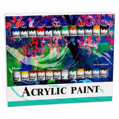  Set umjetničkih akrilnih boja 24 boje 12 ml Slike