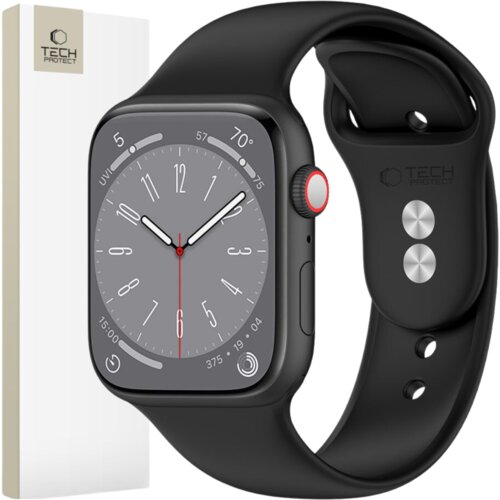 TECH-PROTECT SILIKONSKI OVITEK ZA APPLE WATCH 4 5 6 7 8 9 SE 38 40 41 MM ČRN, (21974526) Cene