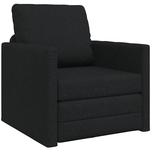  Krevet na razvlačenje Crna 74 x 77 x 81 cm tkanina Slike