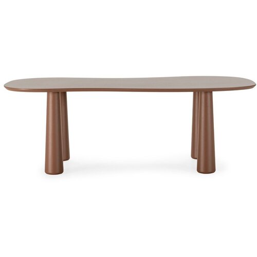 MOME Rjava klubska mizica z borovo mizno plo&amp;scaron;čo 110x220 cm Nahia &amp;ndash; Slike