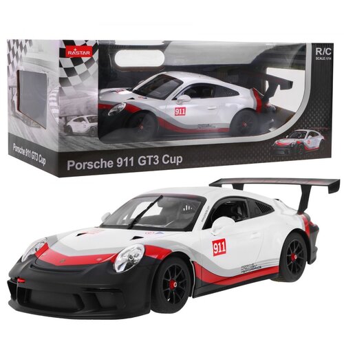  Auto na daljinsko upravljanje Porsche 911 GT3 CUP 1:14 RASTAR - bijelo/crno/crveni Slike