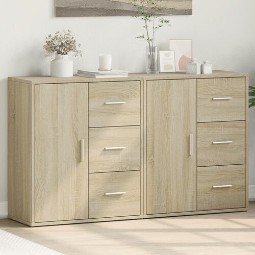 vidaXL Komoda 2 kosa sonoma hrast 60x31x70 cm inženirski les Cene