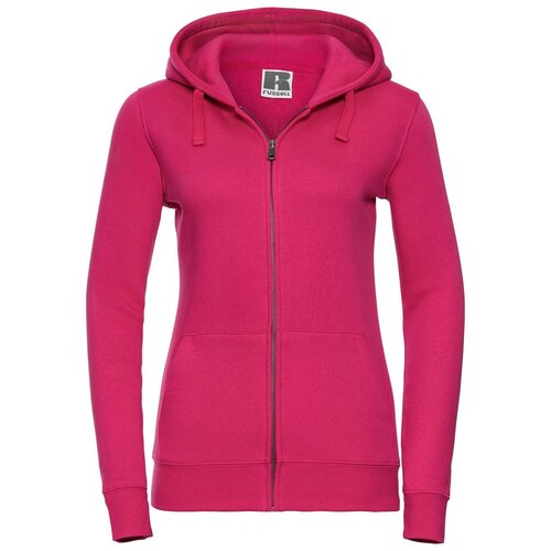 RUSSELL Pink women's hoodie with Authentic zipper Cene