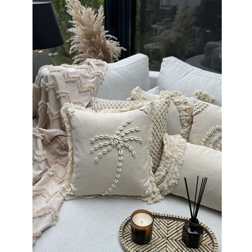 Mioli Decor Dekorativna jastučnica Den003, 43x43 cm, Bež Slike