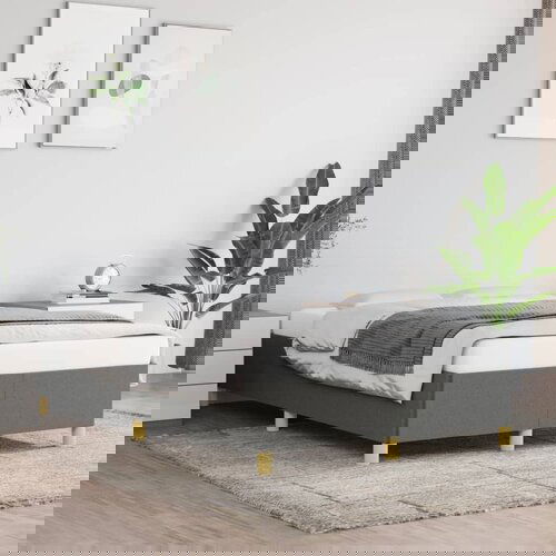 The Living Store Posteljni okvir temno siv 120x200 cm blago - Posteljni Okvir, (21523999) Slike