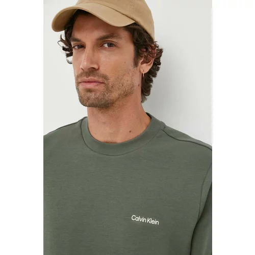 Calvin Klein Pulover moška, zelena barva
