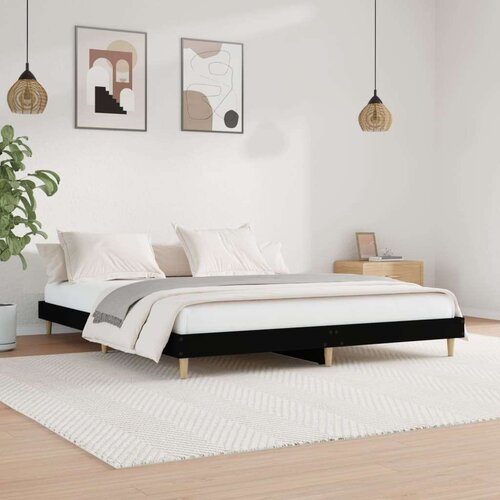  Za krevet crni 150x200 cm konstruirano drvo Cijene
