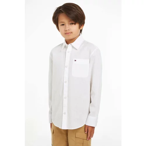 Tommy Hilfiger Otroška srajca bela barva