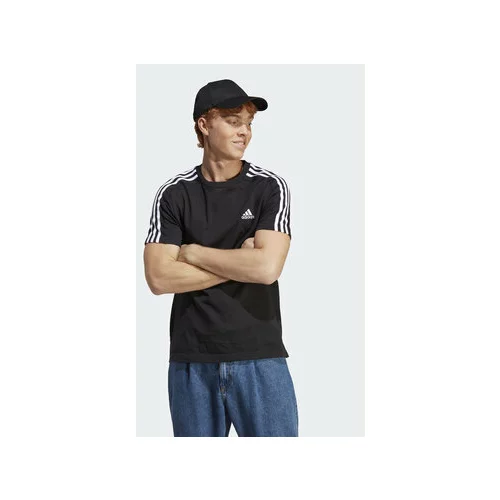 Adidas Majica Essentials Single Jersey 3-Stripes T-Shirt IC9334 Črna Regular Fit