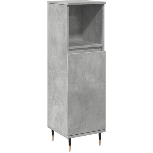 Maison Chic Kopalniška omarica - Kopalniški kabinet betonsko siva 30x30x100 cm inženirski les, (21794981) Cene