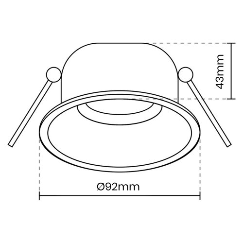  Ugradna svetiljka EYE 1xGU10/25W/230V okrugla crna Slike