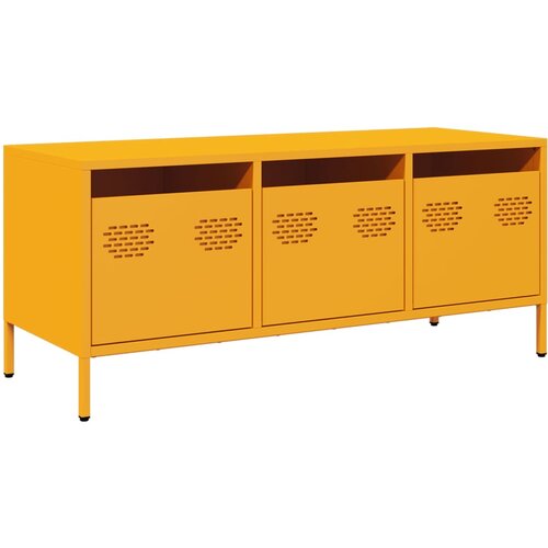 Maison Chic TV omarica - TV stojalo - Televizijska omarica gorčično rumena 101,5x39x43,5cm hladno valjano jeklo, (21701412) Cene