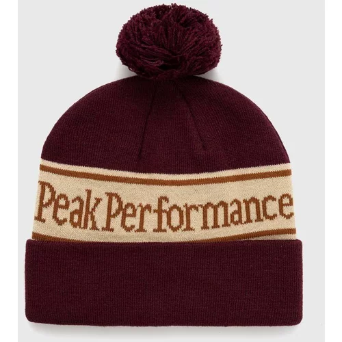 Peak Performance Kapa boja: bordo, od debelog pletiva