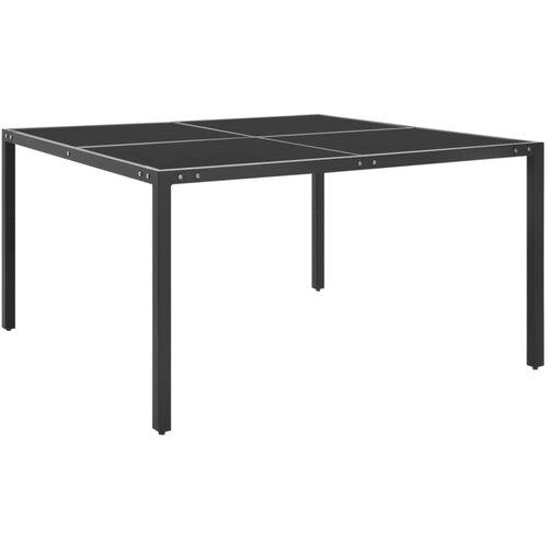 vidaXL vrtna jedilna miza antracit 130x130x72 cm jeklo in steklo Cene