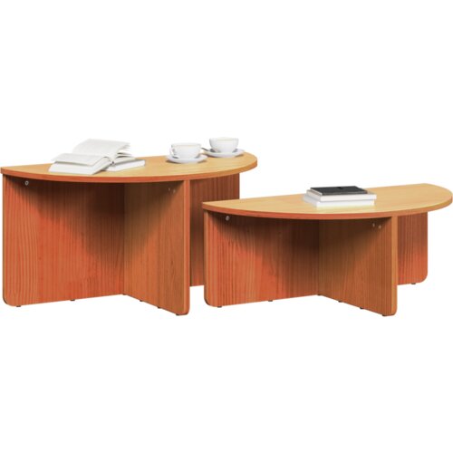 Stolić za kavu 2 pcs Vo&amp;scaron;tano smeđa 79 x 39.5 x 40 cm Slike