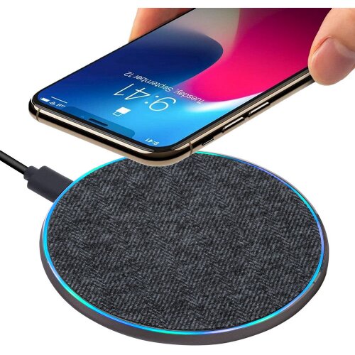 Rivacase brezžična polnilna postaja, brezžični polnilec VA4915 GR3 QC Fast Charge 10W - Samsung Galaxy S23 / iPhone 14 - črn Slike