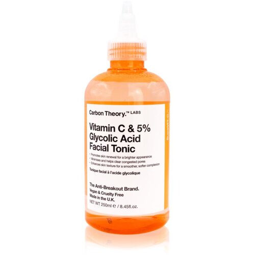 Carbon Theory SupaVIT-C 5% Glycolic & Vitamin C posvetlitveni tonik proti aknam, rdečici in brazgotinam po aknah 250 ml Cene