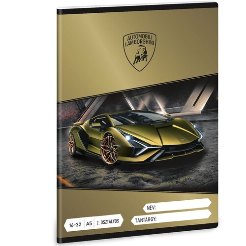 Ars Una Lamborghini Sian črtast zvezek za 2. razred A5 16-32 Cene