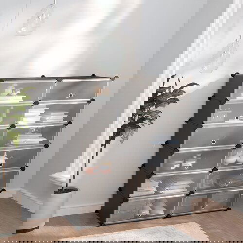 VidaXL Stalak za cipele crni 94 5 x 36 5 x 106 cm PP Slike