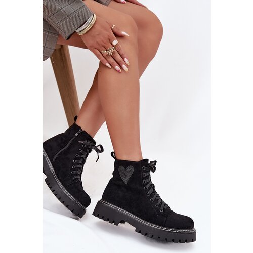 Boto Women's Boots with Glitter Heart Black Nariri Cijene