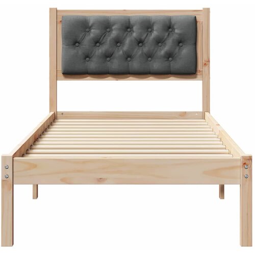  Krevetna konstrukcija Tamno siva 75 x 190 cm Čvrsto borovo drvo Slike