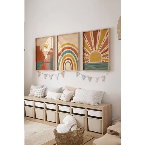 Wallity dekorativna slika 3Dartsohoset8, 33x48cm, 3 dela Slike