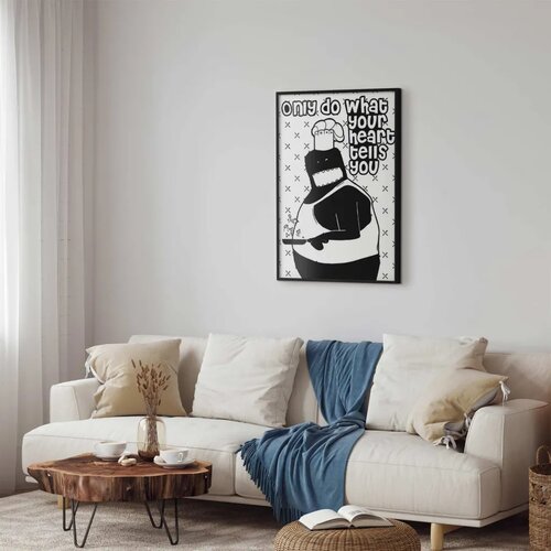  Plakat - Only Do What Your Heart Tells You 29.7x42 Crni okvir Slike