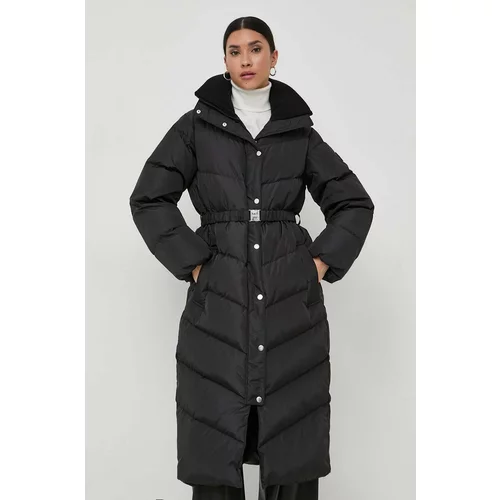 Boss Pernata jakna za žene, boja: crna, za zimu, oversize
