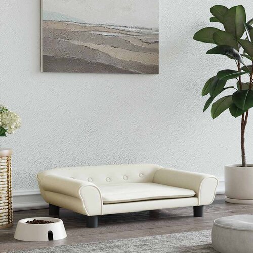  Krevet za pse krem 70 x 48 x 22 cm baršunasti Cene