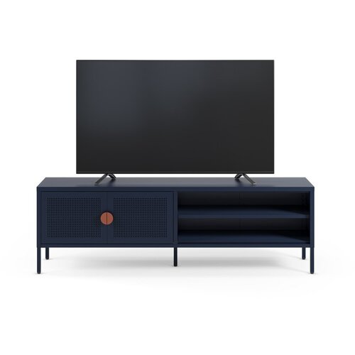 Marckeric Tamno plava metalna TV komoda 160x50x35 cm Sayla &amp;ndash; Slike