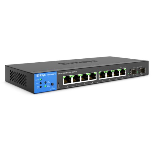 Linksys LGS310MPC-EU 8- portni upravljivi PoE+ svič sa 2x1G SFP uplinks, 110W Slike