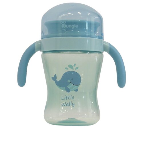 Bo Jungle Drinking Cup 360&amp;deg; Mixer Grey &amp;scaron;alica za učenje pijenja 6m+ Little Whally 240 ml Slike