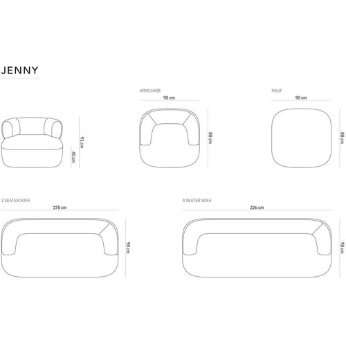 Micadoni Home Svijetlo siva fotelja od boucl&amp;eacute; tkanine Jenny &amp;ndash; Slike